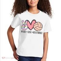 Peace Love Volleyball Kids T-Shirt thumb 2