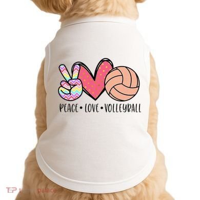 Peace Love Volleyball Cute Design Doggie Tank