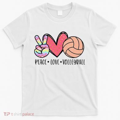 Peace Love Volleyball Cute Design T-Shirt