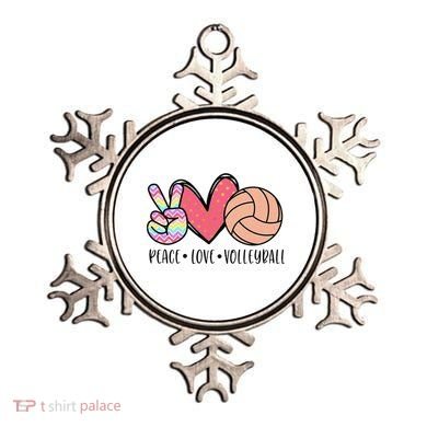Peace Love Volleyball Cute Design Ornament