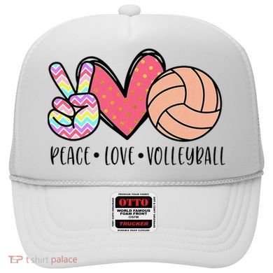 Peace Love Volleyball Cute Design Hat