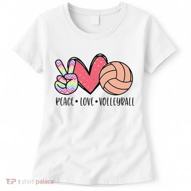 Peace Love Volleyball Cute Design Women's T-Shirt