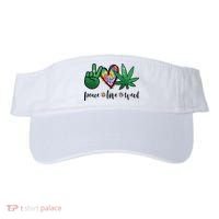 Peace Love Weed Marijuana Hippie Weed Cannabis 420 Stoner Visor thumb 0