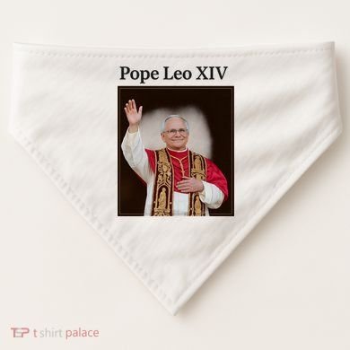 Pope Leo XIV Robert Prevost USA-Made Doggie Bandana