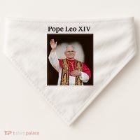 Pope Leo XIV Robert Prevost USA-Made Doggie Bandana thumb 0