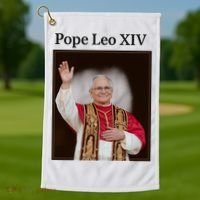 Pope Leo XIV Robert Prevost Golf Towel thumb 1