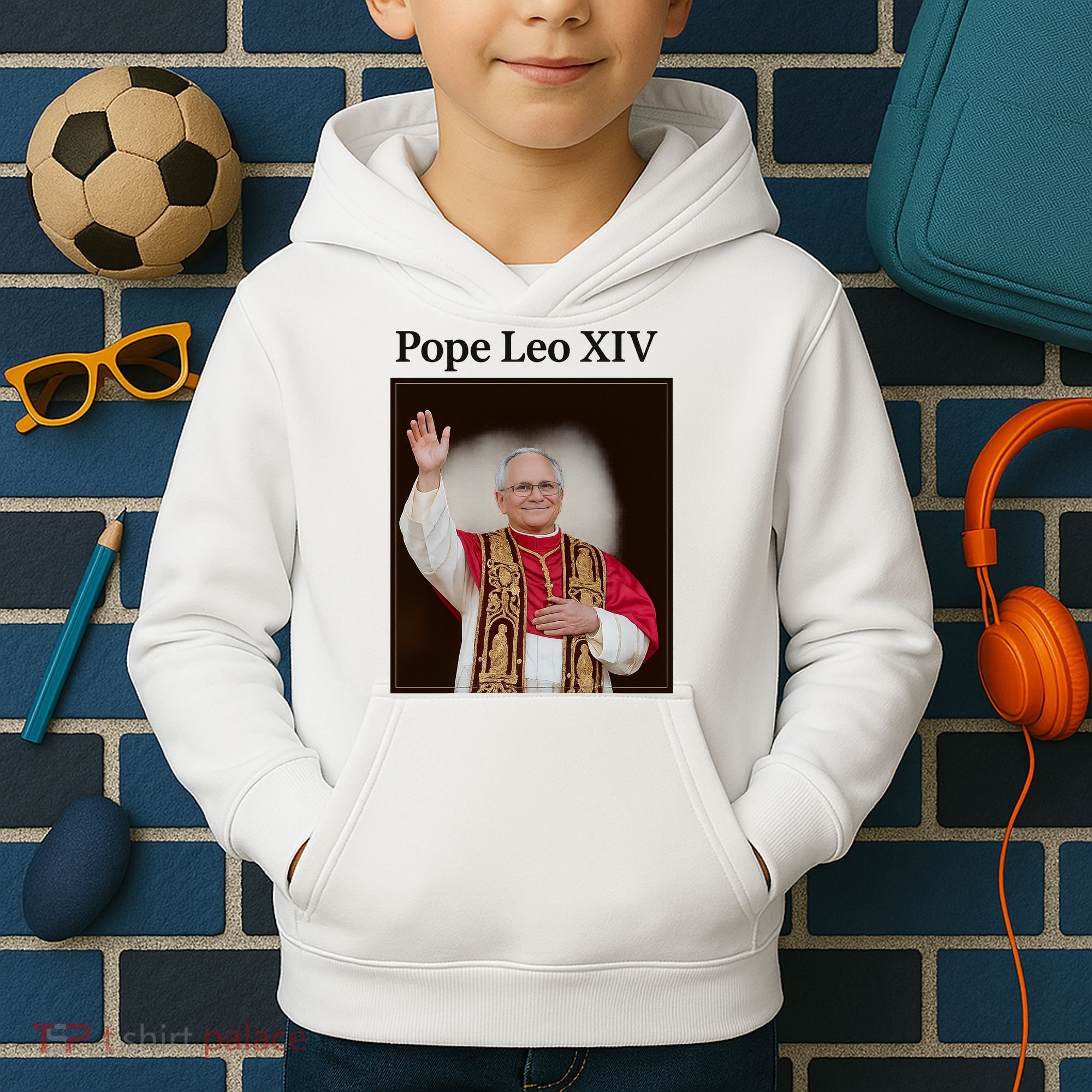 Pope Leo XIV Robert Prevost Kids Hoodie