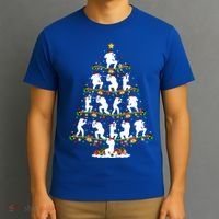 Paintball Lover Xmas Santa Paintball Player Christmas Tree Funny Gift T-Shirt thumb 3
