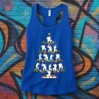Paintball Lover Xmas Santa Paintball Player Christmas Tree Funny Gift Women's Tank Top thumb 3