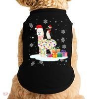 Penguins Lover Xmas Lighting Penguin Riding Llama Christmas Funny Gift Doggie Tank thumb 0