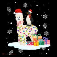 Penguins Lover Xmas Lighting Penguin Riding Llama Christmas Funny Gift Coffee Mug thumb 5