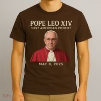 Pope Leo XIV First American Pontiff May 8th 2025 T-Shirt thumb 3