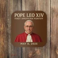 Pope Leo XIV First American Pontiff May 8th 2025 Coaster thumb 0