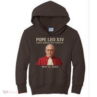 Pope Leo XIV First American Pontiff May 8th 2025 Kids Hoodie thumb 0