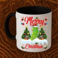 Pickle Lover Xmas Lighting Santa Hat Pickle Christmas Cool Gift Coffee Mug thumb 2