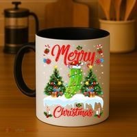 Pickle Lover Xmas Lighting Santa Hat Pickle Christmas Cool Gift Coffee Mug thumb 4