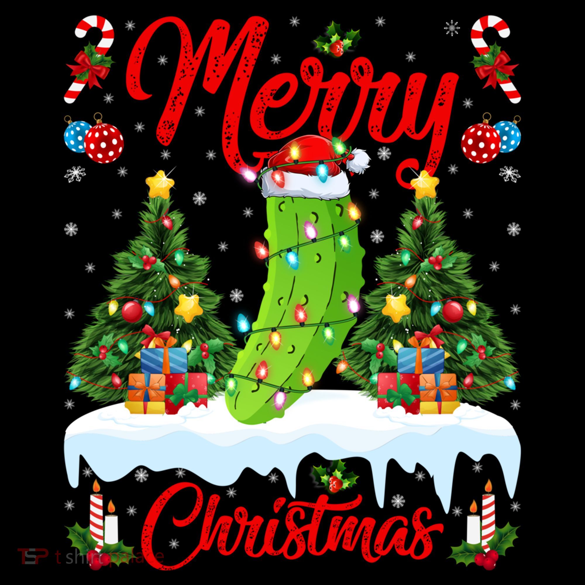 Pickle Lover Xmas Lighting Santa Hat Pickle Christmas Cool Gift Coffee Mug