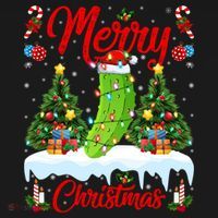 Pickle Lover Xmas Lighting Santa Hat Pickle Christmas Cool Gift Women's Hoodie thumb 2