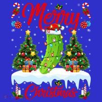 Pickle Lover Xmas Lighting Santa Hat Pickle Christmas Cool Gift Sweatshirt thumb 3
