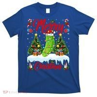 Pickle Lover Xmas Lighting Santa Hat Pickle Christmas Cool Gift T-Shirt thumb 0