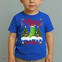 Pickle Lover Xmas Lighting Santa Hat Pickle Christmas Cool Gift Toddler T-Shirt thumb 2