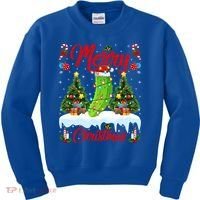Pickle Lover Xmas Lighting Santa Hat Pickle Christmas Cool Gift Kids Sweatshirt thumb 0