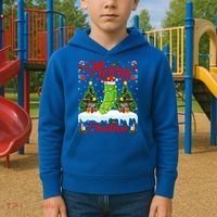 Pickle Lover Xmas Lighting Santa Hat Pickle Christmas Cool Gift Kids Hoodie thumb 2