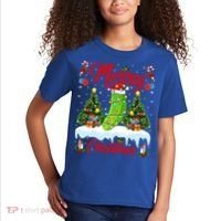 Pickle Lover Xmas Lighting Santa Hat Pickle Christmas Cool Gift Kids T-Shirt thumb 2