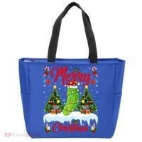 Pickle Lover Xmas Lighting Santa Hat Pickle Christmas Cool Gift Tote Bag thumb 0
