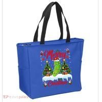 Pickle Lover Xmas Lighting Santa Hat Pickle Christmas Cool Gift Tote Bag thumb 2