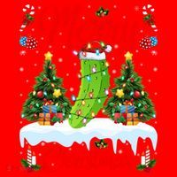 Pickle Lover Xmas Lighting Santa Hat Pickle Christmas Cool Gift Santa Hat thumb 1