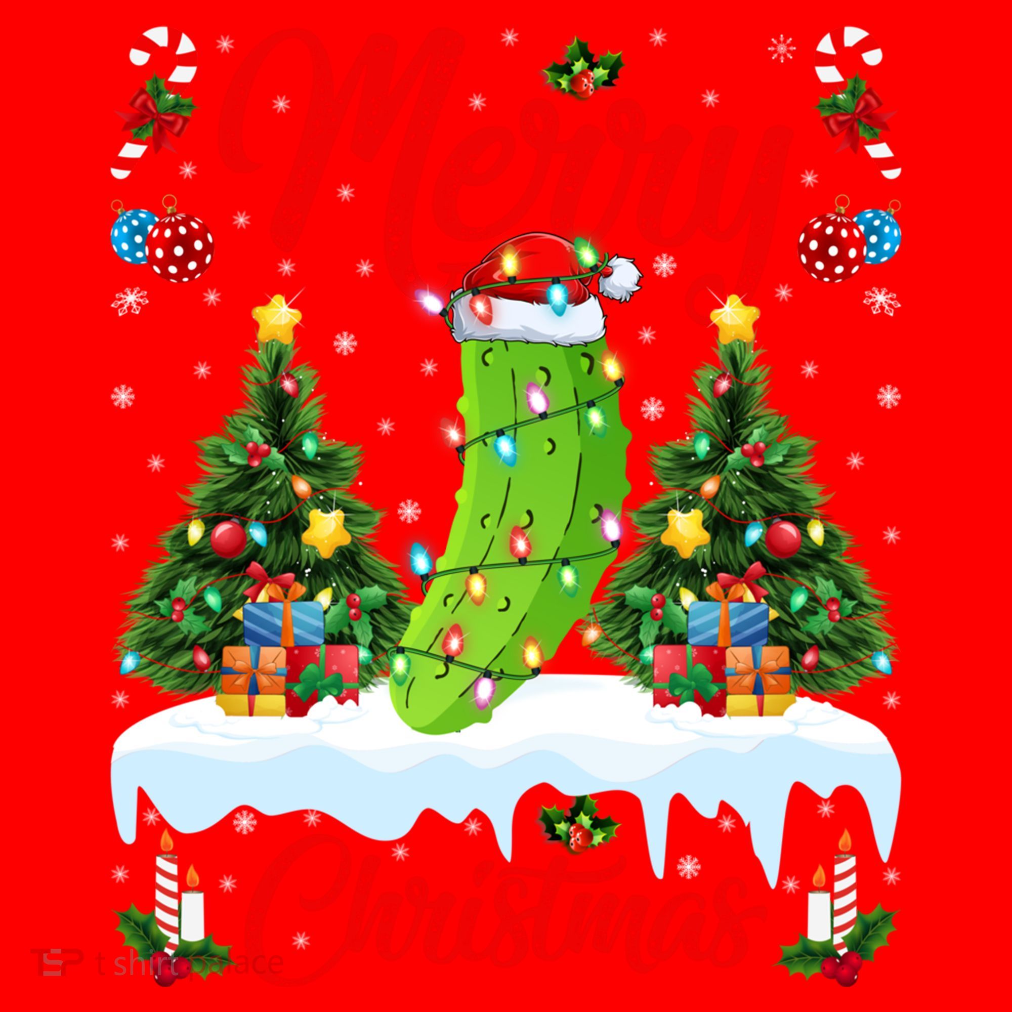 Pickle Lover Xmas Lighting Santa Hat Pickle Christmas Cool Gift Santa Hat
