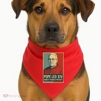 Pope Leo XIV Robert Francis Prevost USA-Made Doggie Bandana thumb 1