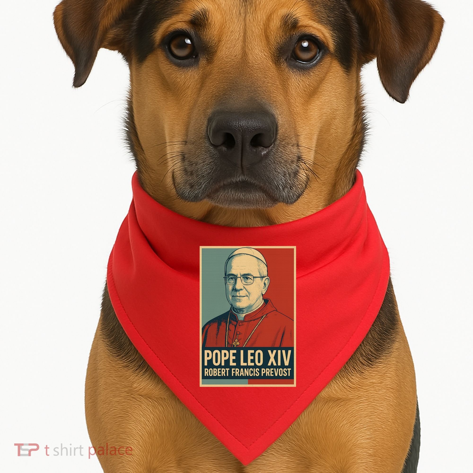 Pope Leo XIV Robert Francis Prevost USA-Made Doggie Bandana
