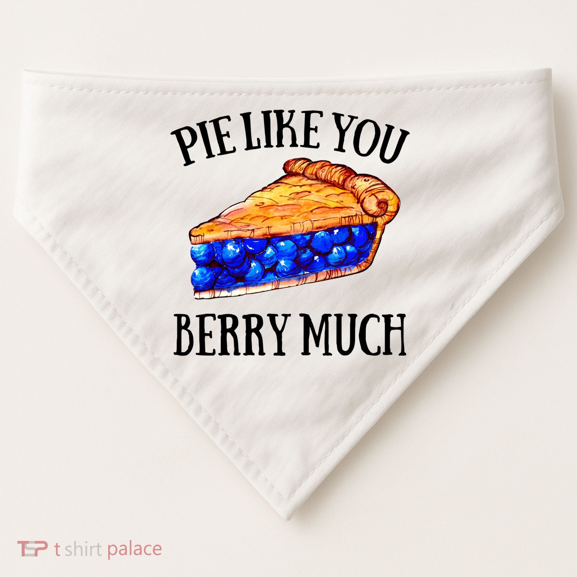 Pie Like You Berry Much For Blueberry Lovers Blueberries Great Gift USA-Made Doggie Bandana
