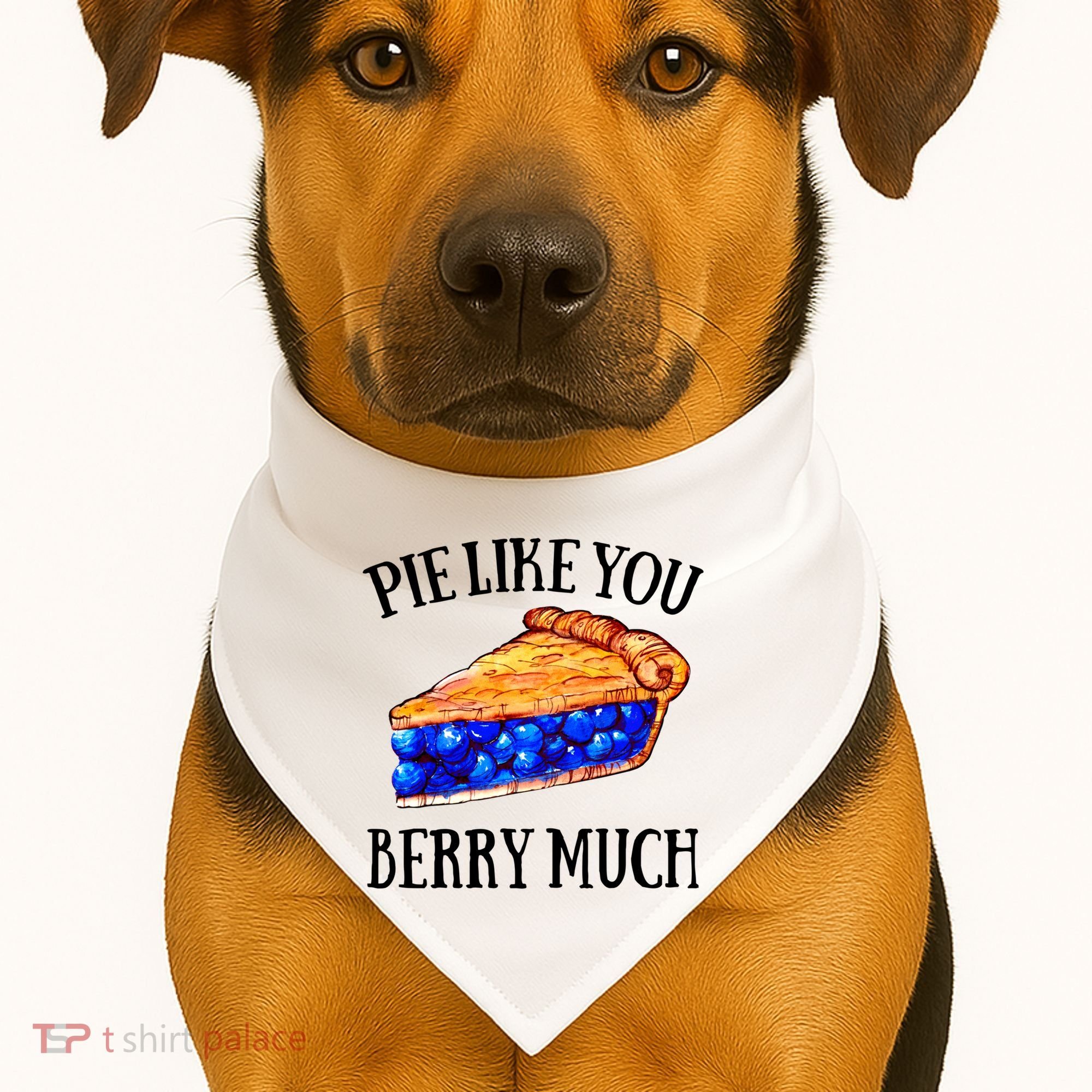 Pie Like You Berry Much For Blueberry Lovers Blueberries Great Gift USA-Made Doggie Bandana