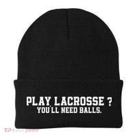 Play Lacrosse You'll Need Balls Lacrosse Beanie thumb 0