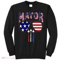 Patriotic Mayor 4th Of July Usa American Flag Sweatshirt thumb 0