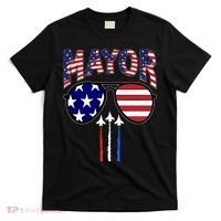 Patriotic Mayor 4th Of July Usa American Flag T-Shirt thumb 0
