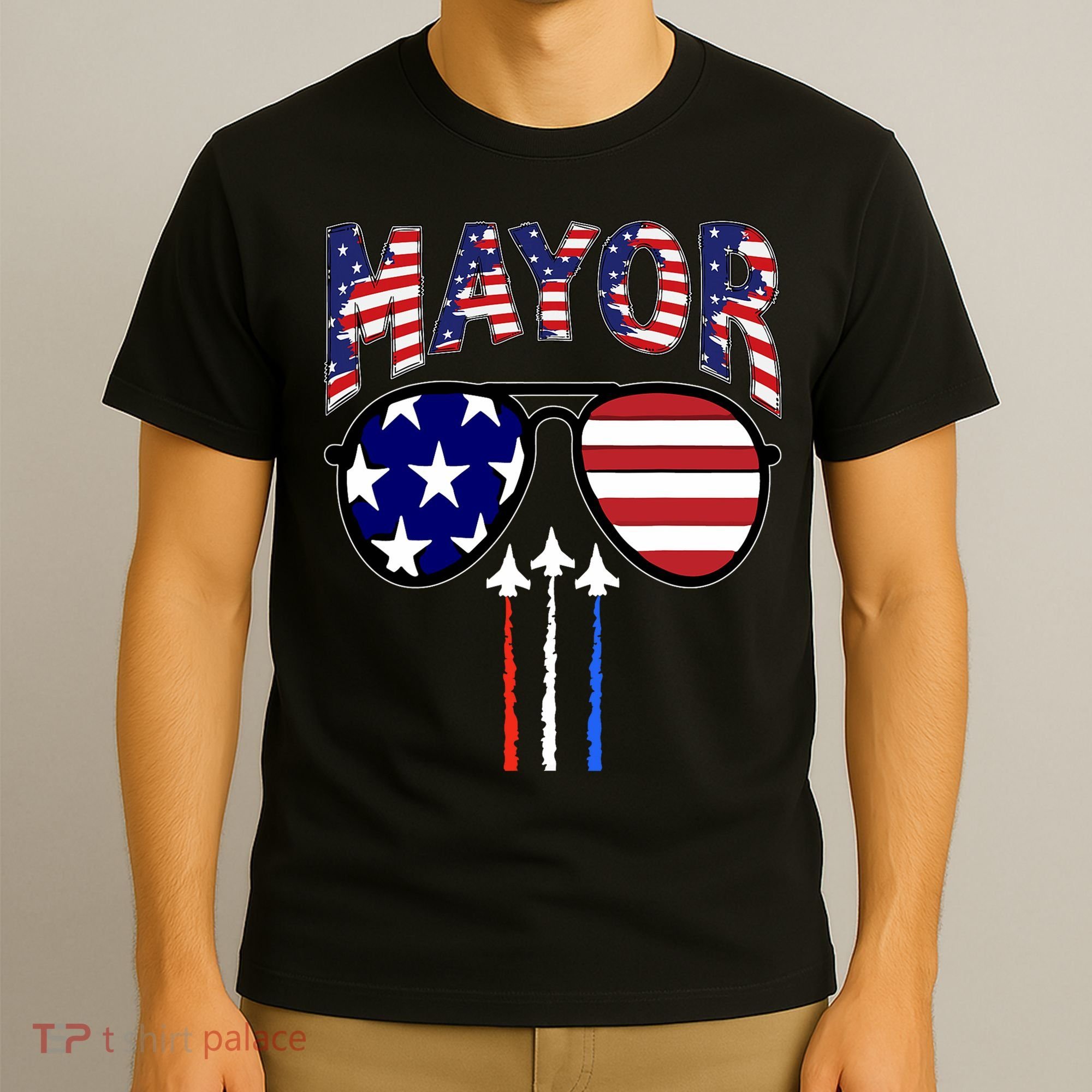 Patriotic Mayor 4th Of July Usa American Flag T-Shirt