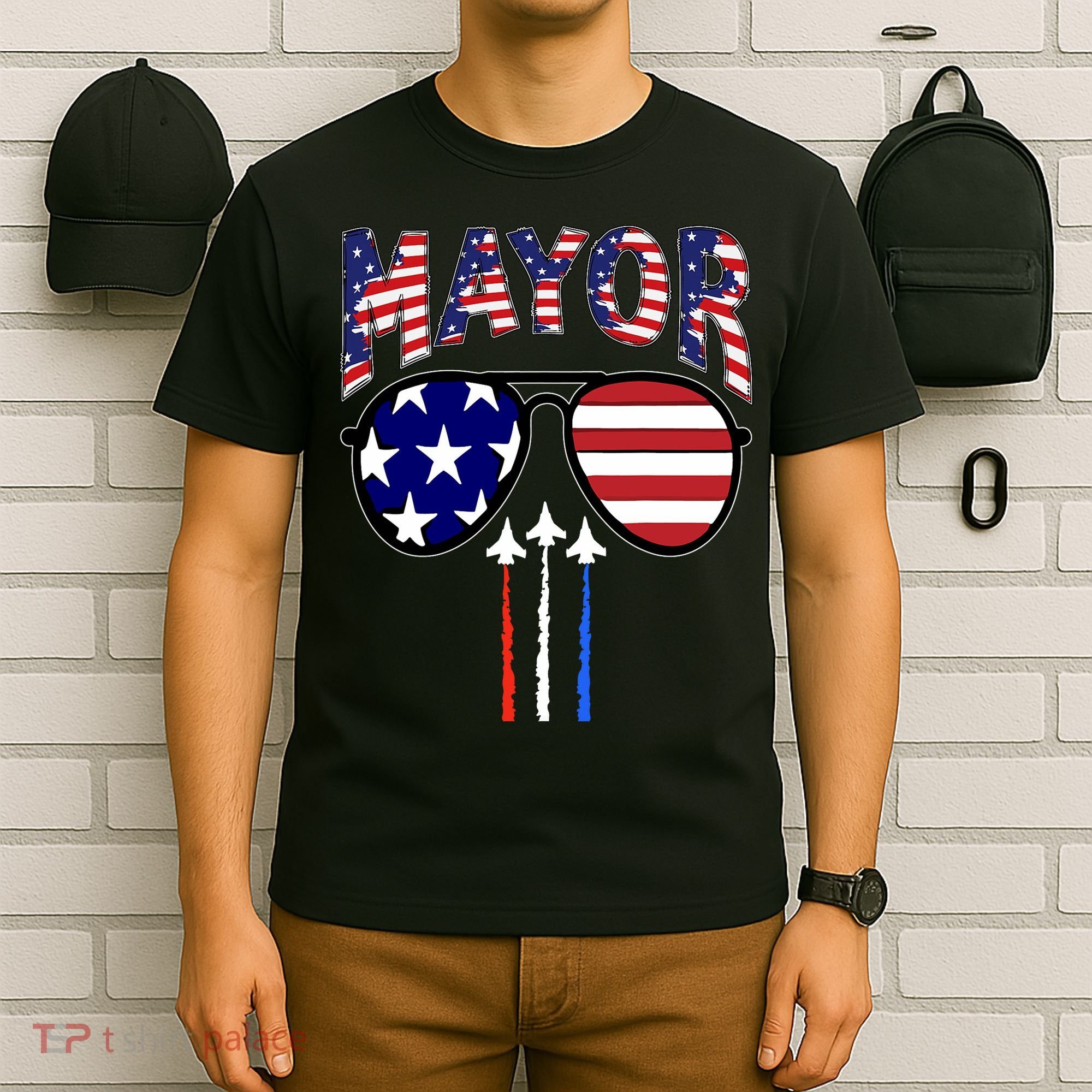 Patriotic Mayor 4th Of July Usa American Flag T-Shirt