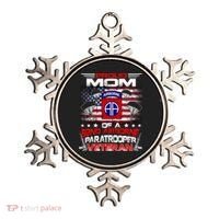 Proud Mom 82nd Airborne Paratrooper Veteran Flag Gift Ornament thumb 0