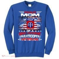 Proud Mom 82nd Airborne Paratrooper Veteran Flag Gift Sweatshirt thumb 0