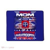 Proud Mom 82nd Airborne Paratrooper Veteran Flag Gift Mousepad thumb 0