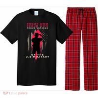 Proud Mom And Wife Gift Veteran Gift Military Support Gift Pajama Set thumb 0