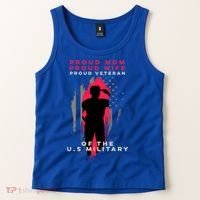 Proud Mom And Wife Gift Veteran Gift Military Support Gift Tank Top thumb 2