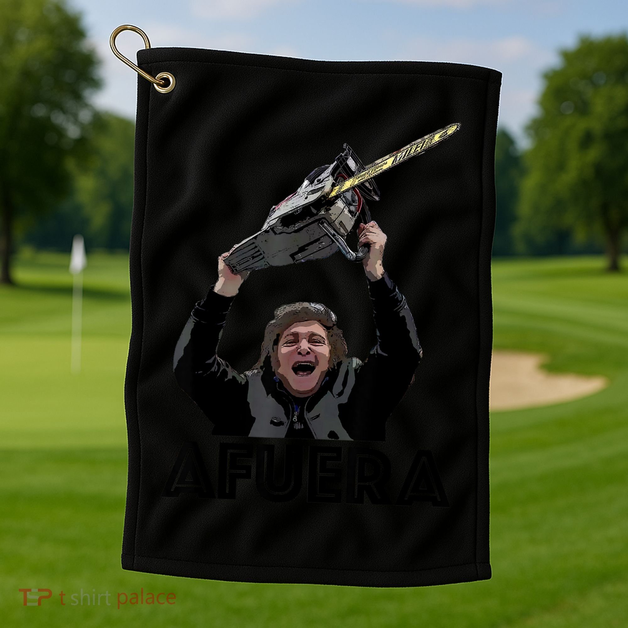 President Milei Afuera Golf Towel