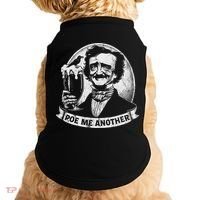 Poe Me Another Distressed Edgar Allan Poe Drinking Beer Doggie Tank thumb 0