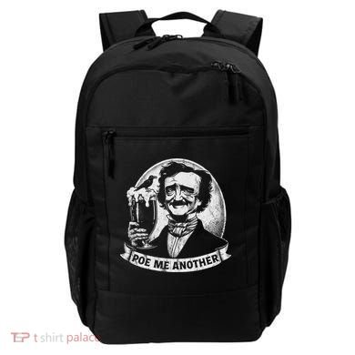 Poe Me Another Distressed Edgar Allan Poe Drinking Beer Backpack