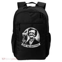 Poe Me Another Distressed Edgar Allan Poe Drinking Beer Backpack thumb 0